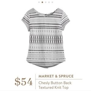 Market & Spruce Monochrome Geometric Knit Top